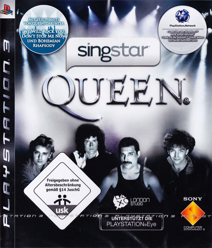 Singstar: Queen box art for Playstation 3